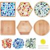 WEBEEDY Kit di sottobicchieri a mosaico fai da te, colori misti, piastrelle a mosaico in vetro fai da te, per artigianato, sottobicchiere per tazza da bere, set artigianale fatto a mano, con