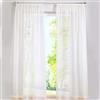 SIMPVALE 2 Pezzo Tenda Finestra Velata Elegante Voile con Ganci per Binario per Camera da Letto Soggiorno Balcone, Crema, 140x245cm