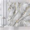 ASDCXZ Tenda da doccia in marmo, 180 x 200 cm, moderna, astratta, grigio, bianco, oro, effetto marmo, texture colorata, per bagno, lavabile, in poliestere, impermeabile, per vasca da bagno con 12