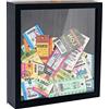FramePro Cornice Profonda Nero 20x20 cm Foto Cornice con apertura superiore, Può contenere regali fai-da-te, tappi per vino, biglietti per il cinema, souvenir di viaggio, biglietti per concerti.