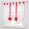SIMPVALE Tende a Pacchetto Finestre, Rosso 60x140 cm Tenda per Interni di Alta Qualità, Tende Romana di Stile Classico e Tenda Trasparenti in Voile per un'atmosfera Unica