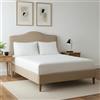 Pizuna Linens Pizuna Set lenzuola angoli matrimoniali 3pz 200x200cm 400fili cotone Bianco