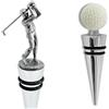 Generic 2 tappi per bottiglie di vino da golf, golf, golf, golf, desgin