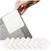 Ruayia Tappetino antiscivolo [8 pezzi] adesivi per tappeti, per divano, antiscivolo, antiscivolo, strisce adesive per pavimenti in legno duro, tappeti, tappetini - bianco