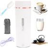 Nuxory Bollitore Elettrico Da Viaggio, 500ml 3 in 1 Bollitore Elettrico Portatile Mini con Spazzole e sacchetti, Temperatura regolabile, Acciaio Inox 304, Chiusura Automatica per Tè Latte Caffè