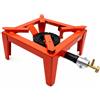 MAKA Camping FORNELLONE A GAS IN GHISA E ACCIAIO DA ESTERNO 4 PIEDI 40x40x40