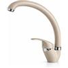 Maka change your quality life Miscelatore Rubinetto Lavello Cucina Monocomando Canna Curva Avena Sabbia Beige