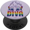 Disney Villains Ursula Diva Rainbow Logo PopSockets PopGrip Adesivo