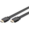 goobay Cavo piatto HDMI ad alta velocità con Ethernet 1 m / 8 K / 60 Hz - Ultra HD, HDR, eARC, 48 Gbps @ 4K / 120Hz, Dolby Atmos, DTS:X, perfetto per giochi, home theater e streaming, 77133