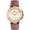 Lorenz - Orologio Classico Ultrapiatto da Uomo Swiss Made - Orologio al quarzo Modello Olivier 090016CC - Orologio con Cinturino in Pelle marrone
