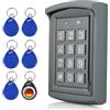 MATHFEL Smart Lock Sistema di accesso RFID (a vista), Serratura elettronica per porta d'ingresso, IP66, Serratura a codice e RFID, Serratura intelligente con codice, Serratura elettrica per esterni