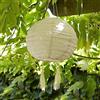 Lights4fun Lanterna Cinese Crema con LED Bianco Caldo ad Energia Solare per Giardino ed Esterni