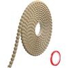 Hengrongshen Modanatura Adesiva per Pareti Legno (3M x 8mm) Cornice Adesiva in PVC Flessibile, Verniciabile, con Bordo a Perle 3D per Boiserie, Bordo Decorativo per Mobili, Specchi e Piastrelle