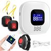 Leikurvo Pulsante di emergenza per anziani chiamata di emergenza, WiFi intelligente con cinturino di emergenza, campanello di emergenza per anziani, pulsante di allarme per pazienti disabili, bambini (1