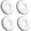 Pevlkawr Set di 4 rosette di copertura per tubi in acciaio inossidabile, 24 mm, diametro coperture di montaggio per rubinetto, radiatore, cucina, bagno, protezione per foratura a parete