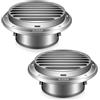 Aygrochy Griglia di ventilazione 120mm Acciaio Inossidabile X2, 304 Acciaio Inossidabile Rotonda Griglia di Scarico Avvitabile Griglia Protezione Insetti Flangia Griglia di Ventilazione Griglia di