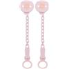 Chicco All You Can Clip, Catenella Portaciuccio, Morbide Clip Portaciuccio per Bambina, Morbida Catenella, Portaciuccio Neonato, Rosa (Confezione da 2)