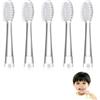 CJMUQHEHH 5 Testine di Ricambio per Spazzolino Elettrico Seago per Bambini SG513/SG977/SGEK6/DT-K6, Seago SG-513 Testine Di Ricambio, Ideali per Bambini 6-12 Anni