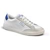 Sparco - S-Time Sneakers Unisex Smart Casual - Scarpe Tempo Libero - Tomaia in Pelle Sintetica - Comfort - Suola in Gomma- Calzature alla Moda - Bianco/Azzurro - EU 44