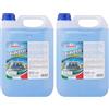 Rhütten Rhutten, Liquido Lavavetri Auto Pluristagionale, Per Vaschette Lavavetri e Lavafari, Evita il Congelamento fino a Zero Gradi, 5L (Confezione da 2)