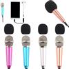 SevenMye Mini microfono con microfono stereo omnidirezionale per registrazione vocale, microfono portatile chat e canto, compatibile con smartphone