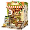 CUTEBEE Book Nook: Casetta Costruisci Te Stesso, Miniatura Tema Fruttivendolo | Decorazione Libreria (The Greens' Grocery)