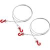 INJORA Corda di Traino Metallo con Gancio per TRX4M SCX24 1/24 1/18 RC,2pcs