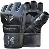 Mytra Fusion Kids/Junior MMA Gloves Training Grappling Mix Martial Arts Champion 2.1 X series (Black, XX-Small)