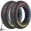 VOLOHAS Pneumatici in gomma piena, 60/70 - 6,5, 10 pollici, solidi pneumatici per Ninebot Max G30/Max G30D/Max G30D2, pneumatici di ricambio per scooter elettrici, pneumatici pieni, antiscivolo,