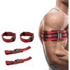 Ceciliec Blood Flow Restriction Bands per braccia, gambe, glutei, allenamento occlusione, guadagnare muscoli senza peso pesante, cinghie elastiche a sgancio rapido, rosso, 4 pezzi