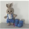 Coniglio amigurumi, scarpine neonato ai ferri, set regalo, baby shower,benvenuto