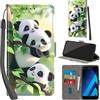 PHINIENLAND Cover per Samsung Galaxy A5 2017 PU Pelle Custodia Flip Panda
