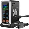 RUIZHI Caricatore USB C RUIZHI da 240 W, Stazione di Ricarica a 6 Porte con 4 Porte USB C + 2 Porte USB A per MacBook Pro/Air, iPad/iPhone 15 Pro/Samsung ecc