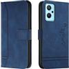 Bravoday Cover per Oppo A96 / Realme 9i / Oppo A36 / Oppo A76, Flip Custodia in Pelle PU Portafoglio Custodia per Oppo A96 / A36 / A76, con Slot per Schede, Blu