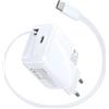 Caricabatterie Auto 4 In 1 Retrattile 100W - USB E Type-C, Ricarica Rapida Per Cellulare
