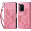 KENHONER Cover Compatibile con Honor 200 Lite 5G, Premium Pelle PU Portafoglio Flip Libro Custodia [Protezione Completa] - Rosa
