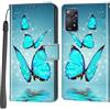 Haninsuze Cover per Xiaomi Redmi Note 11 Pro/Note 12 Pro 4G, Custodia Interno TPU Antiurto Portafoglio con Disegni [schede Fessura] [Supporto Stand] Cover Libro in PU Pelle (farfalla)