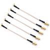 DollaTek 5PCS 4 Pollici RG316 Antenna a codino Connettore SMA Maschio a MMCX Maschio Adattatore Cavo coassiale a Bassa Perdita ad Angolo retto - SMA Ago Interno a Spirale Esterno