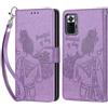 KENHONER Compatibile Cover con Xiaomi Redmi Note 10 Pro/Note 10 Pro Max,Premium Pelle PU Portafoglio Flip Libro Custodia Cover per Redmi Note 10 Pro [Protezione Completa] (Viola)