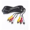 POPPSTAR Cavo audio/video 3x RCA su 3x RCA AV/TV videocamera digitale videoregistratore VHS 1,8m nero