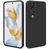HS Products HSP Cover per Honor 90 Pro - Opaca, Antiurto & Perfettamente Aderente | Custodia in Silicone TPU Colorato con Protezione Fotocamera, Anti-Impronte & Antipolvere - Nera