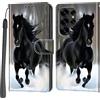 Haninsuze Cover per Samsung Galaxy S25 Ultra, Portafoglio PU Pelle, Cavallo