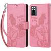 KENHONER Compatibile Cover con Xiaomi Redmi Note 10 Pro/Note 10 Pro Max,Premium Pelle PU Portafoglio Flip Libro Custodia Cover per Redmi Note 10 Pro [Protezione Completa] (Rosa)