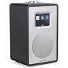 LEMEGA CR4+ Radio Digitale DAB/DAB+，Radio Altoparlante Bluetooth Portatile, Radio DAB Portatile, Radio FM da Cucina e da Letto, Mobiletto in Legno, Alimentazione a Rete e Batterie - Quercia nera