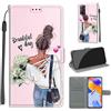KENHONER Cover Compatibile con Xiaomi Redmi Note 12 Pro 4G / Note 11 Pro, Premium Pelle PU Portafoglio Flip Libro Custodia per Xiaomi Redmi Note 11 Pro 5G [Protezione Completa] - ragazza