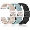SOLOLUP 3Pezzi Intrecciati Cinturino per Garmin Venu 4 41mm/3S 2S/Vivoactive 4S 3S/Vivomove 3S/Forerunner 255S Music 265S Band,Sportivo Nylon 18mm Banda per Huawei Watch 5 42mm/GT 6/5/4 41mm/GT5 Pro 42mm