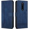 Bravoday Cover per Xiaomi Mi 9T / Xiaomi Mi 9T PRO/Redmi K20 / K20 PRO, Flip Custodia in Pelle PU Portafoglio Custodia per Xiaomi Mi 9T / Xiaomi Mi 9T PRO, con Slot per Schede, Blu