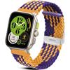 RoYiio Nylon Cinturino per Amazfit Active 2 Square/Active 2/Cheetah Square Cinturino Comodo Traspirante 20mm Cinturini Ricambio per Amazfit GTR Mini/GTS 4 Mini/Bip 3 Pro/GTS 3 - Oro Viola