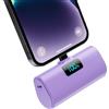 HETP Mini Power Bank 5200mAh, 20W PD Ricarica Rapida Powerbank, Ultra Compatto Caricatore Portatile con LCD Display Batteria Esterna per iPhone 14/14Pro/13/13 Pro/12/12Pro/11/X/XR/8/7/6 ecc-Viola