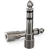 deleyCON 2x Adattatore Audio Stereo Jack - Connettore da 6,3mm Maschio a 3,5mm Femmina - Adattatore Hi‑Fi per Receiver, Home Cinema e Cuffie - Argento